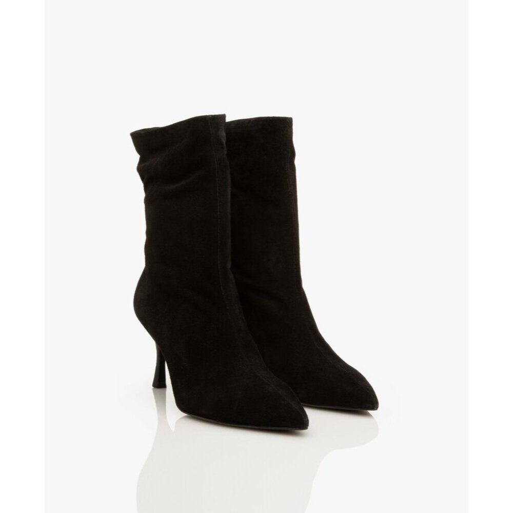 NWT $575 RAG & BONE BREA BLACK SUEDE SLOUCH ANKLE BOOTIES / BOOTS SZ IT 36 US 6